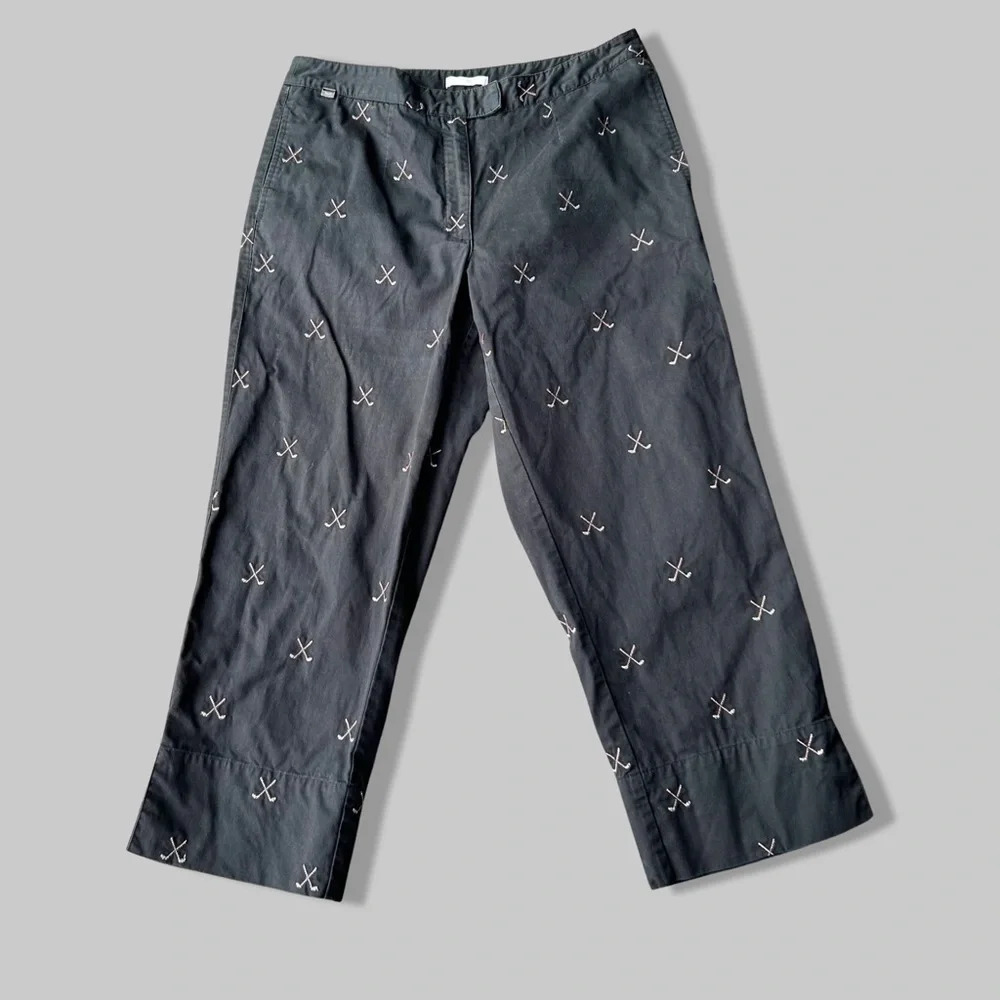 Liz Golf Cathren Golf Club Embroidered  Capri Pants